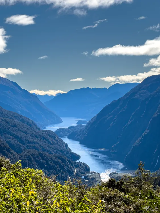 Looking down on Doubtful Sound